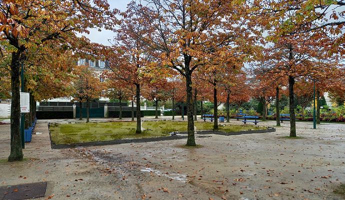 Un espace enherbé prochainement accessible au public au jardin du Mail